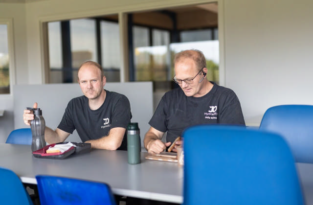 Centralsmøringsteam holder frokostpause