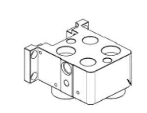 Holder i aluminium for PSF4 multikobling