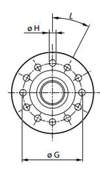 Flange til gear RE4804NFS357,18/ME18