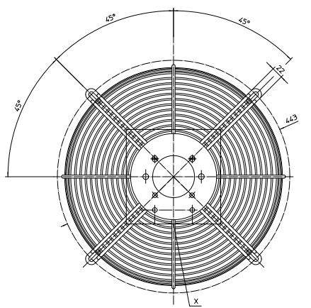 Gitter for B14 motor 3x400 VAC