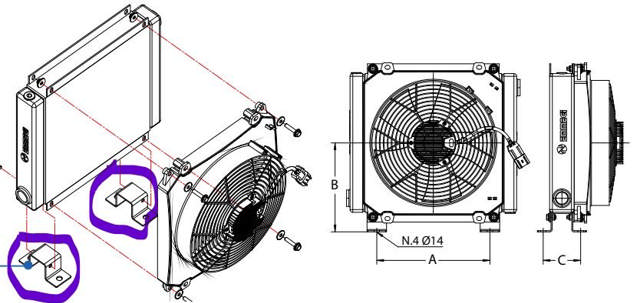 Monteringsbeslag for MS4/MA4/MV4/MW4