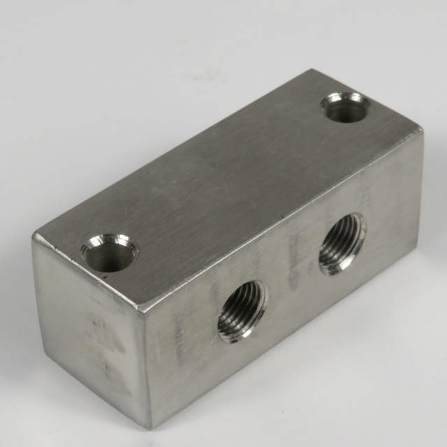 Smøreblock rustfri 2 huls ex nippel