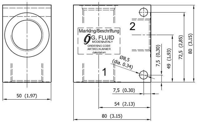 Ventilblok Stål 3/4