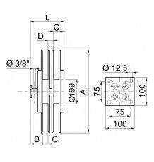 2+2-vejs slangerulle RM - u. slange