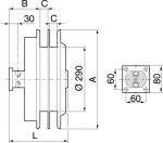 2-vejs slangerulle R - u. slange 2V D715 3/4