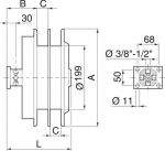 4-vejs slangerulle RL - u. slange