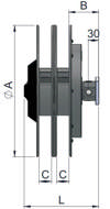 4-vejs slangerulle RC - U. slange