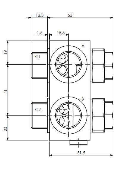 Overcenterventil Dobbelt