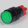 Lampetryk 12 volt rund Grøn