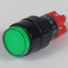 Lampetryk 24 volt rund grøn