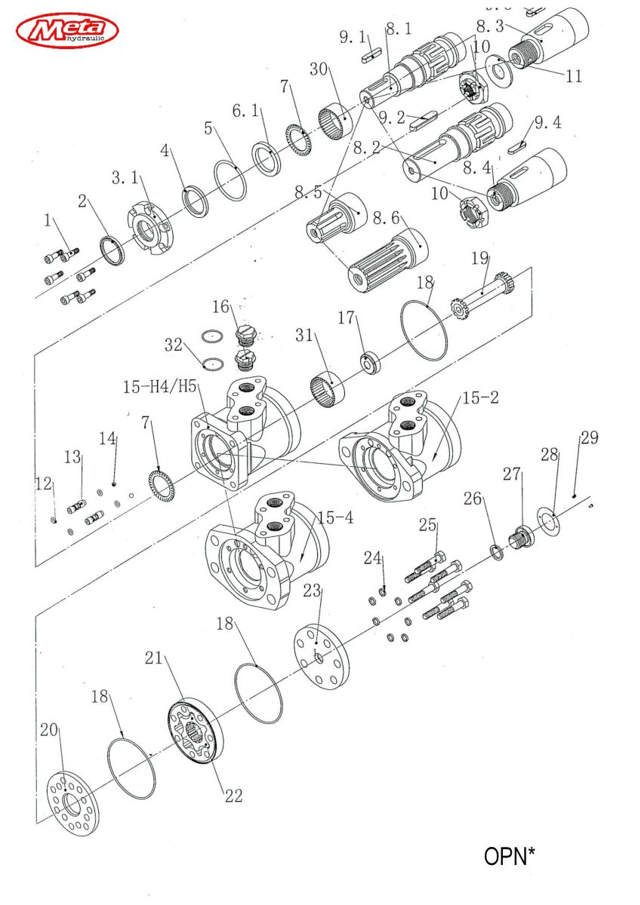 Seal kit for OP motors