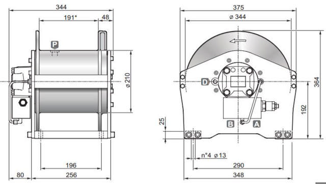 Hejsespil S19 winch Painted STV15