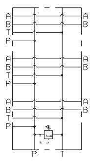 Monteringsblok for 6 cetop 3 stål