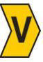 Fortrykte kabelmærker (V) gul