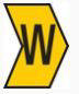 Fortrykte kabelmærker (W) gul