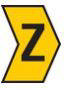 Fortrykte kabelmærker (Z) gul