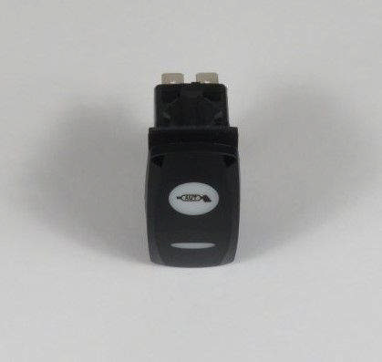 Trykknap med rød og grønt lys