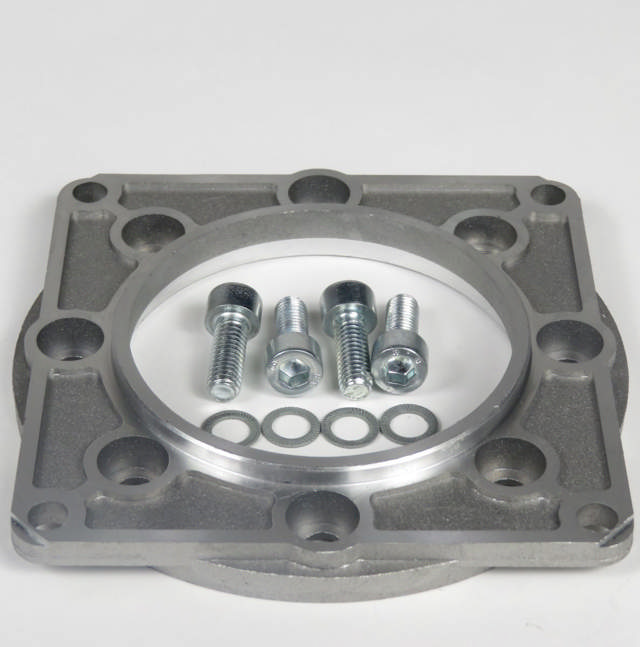Adaptorflange rund til firkantet