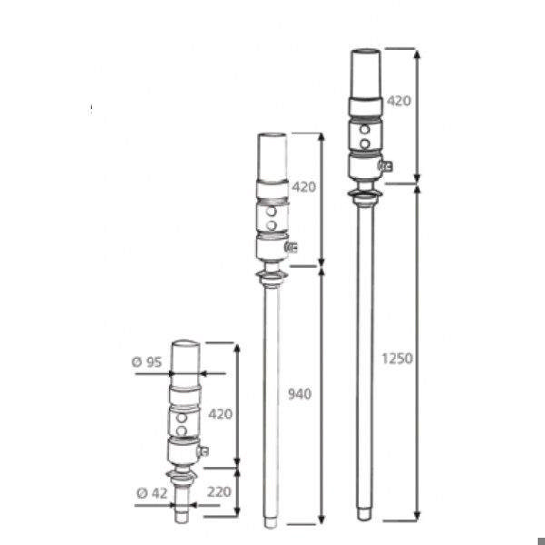 Luftdrevet oliepumpe 35L/min