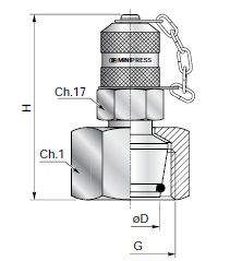 Testnippel zink/nikkel M14x1,5 Ø8L