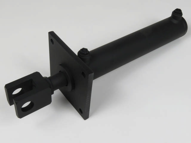 Cylinder med frontflange og gaffel