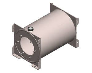 Ståltank hoisontal 30L (Ral 7021)