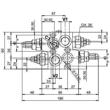 Overcenterventil Dobbelt  