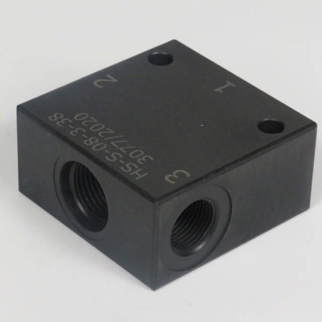 Ventilblok Stål 3/8