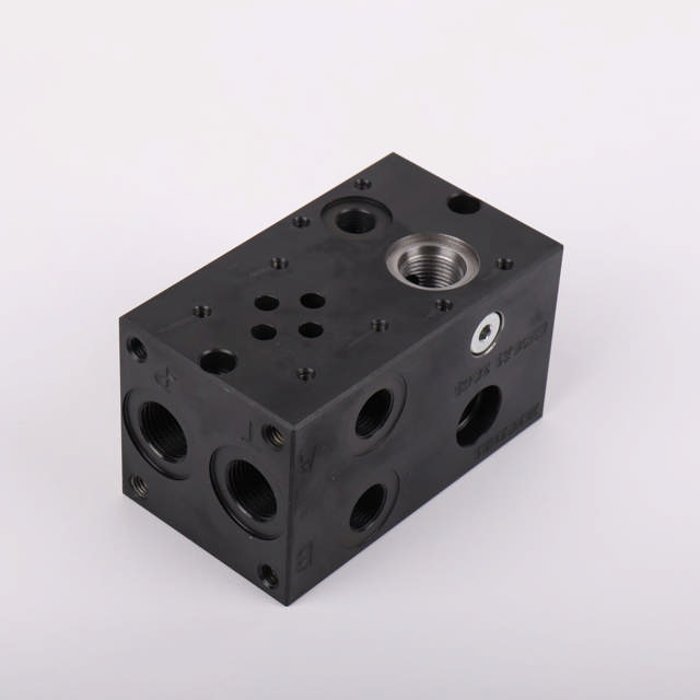 Bundblok for 1 cetop cetopventil stål