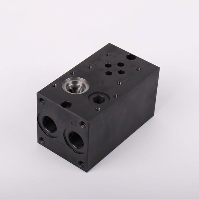 Bundblok for 1 cetop cetopventil stål