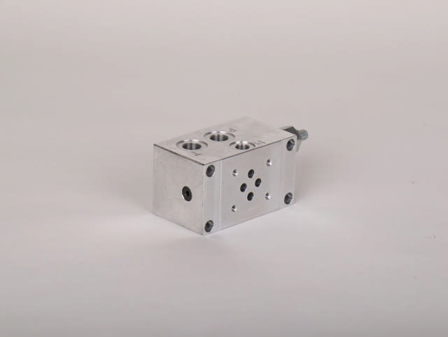 Monteringsblok for 1 stk cetop 3 alu