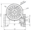Slewdrive Ø129 - Ø20 midt hul