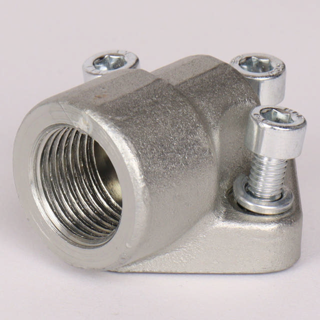 Portflange - vinkel stål 3 x M6x20