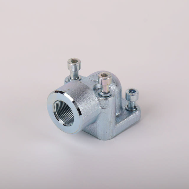 Portflange-vinkel stål 2xm8x25 + 2xm8x60