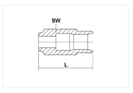 Koblingsmøtrik Rustfri for 6,35x11,2 
