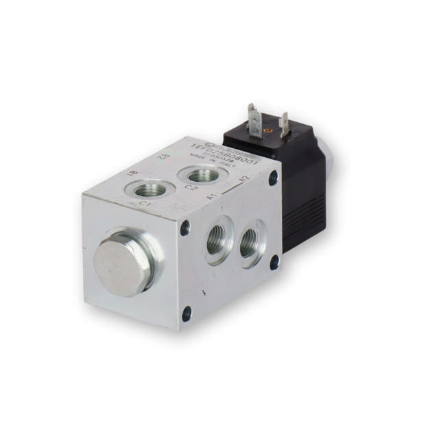 6/2 vejs ventil med 12 Vdc spole 1/4